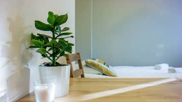 Blackout curtains, iron/ironing board, free WiFi, bed sheets