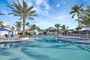 Outdoor pool, a heated pool