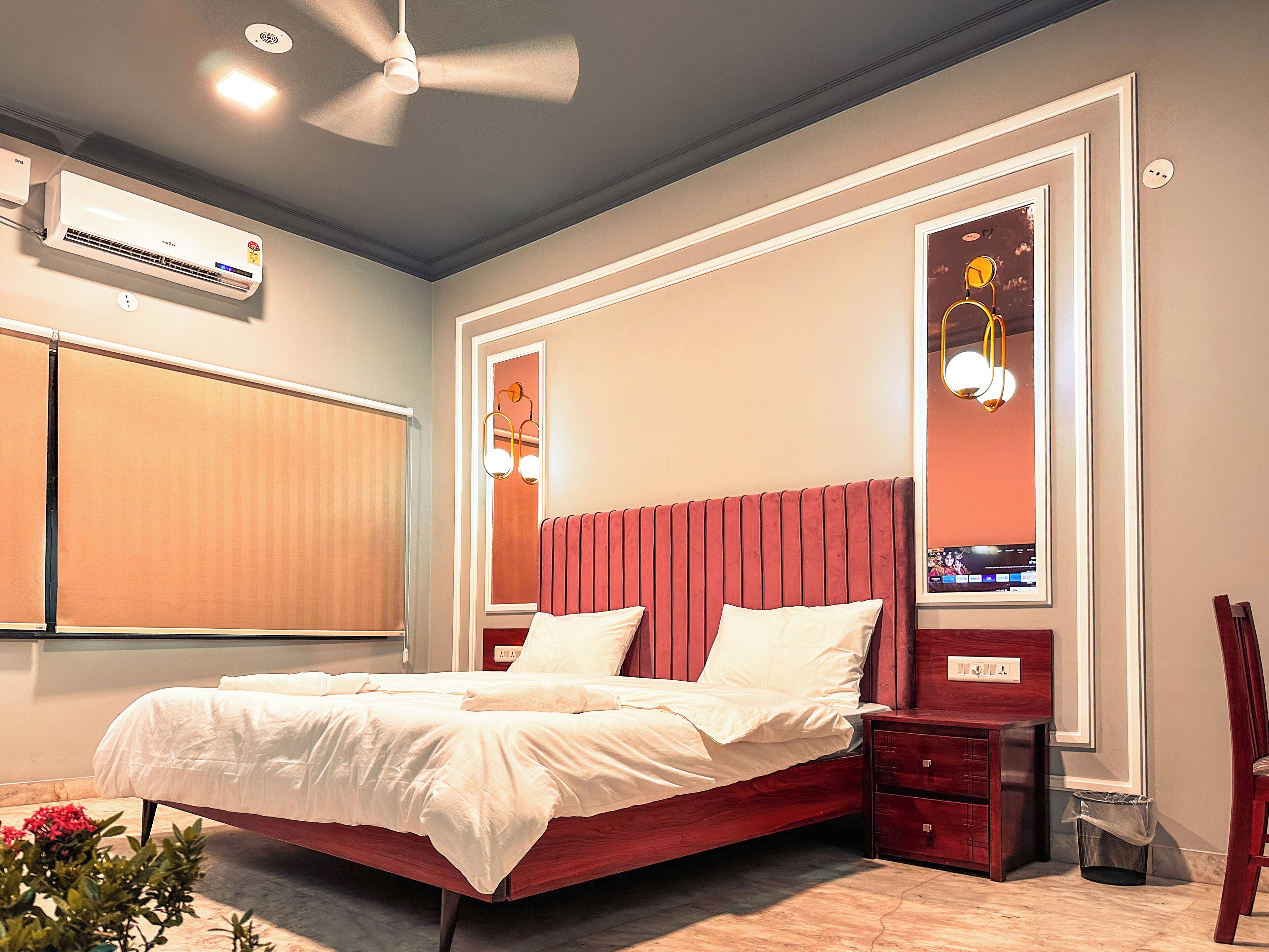 Superior AC Room With King bed | Blackout curtains, free WiFi, bed sheets