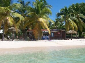 Plage à proximité, chaises longues, serviettes de plage