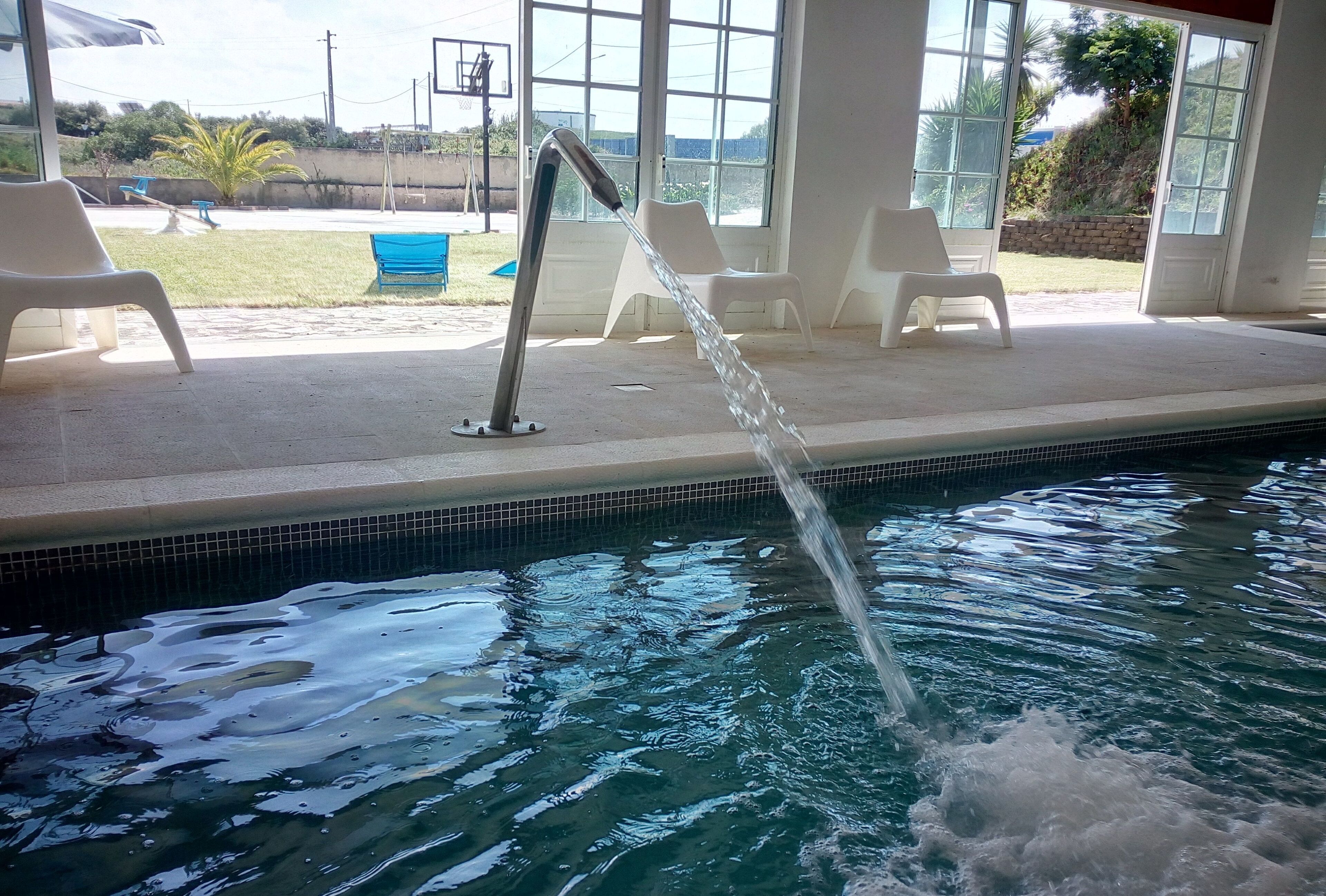 Indoor pool, a heated pool