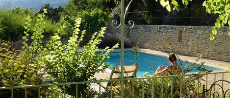 Piscine extérieure, piscine chauffée