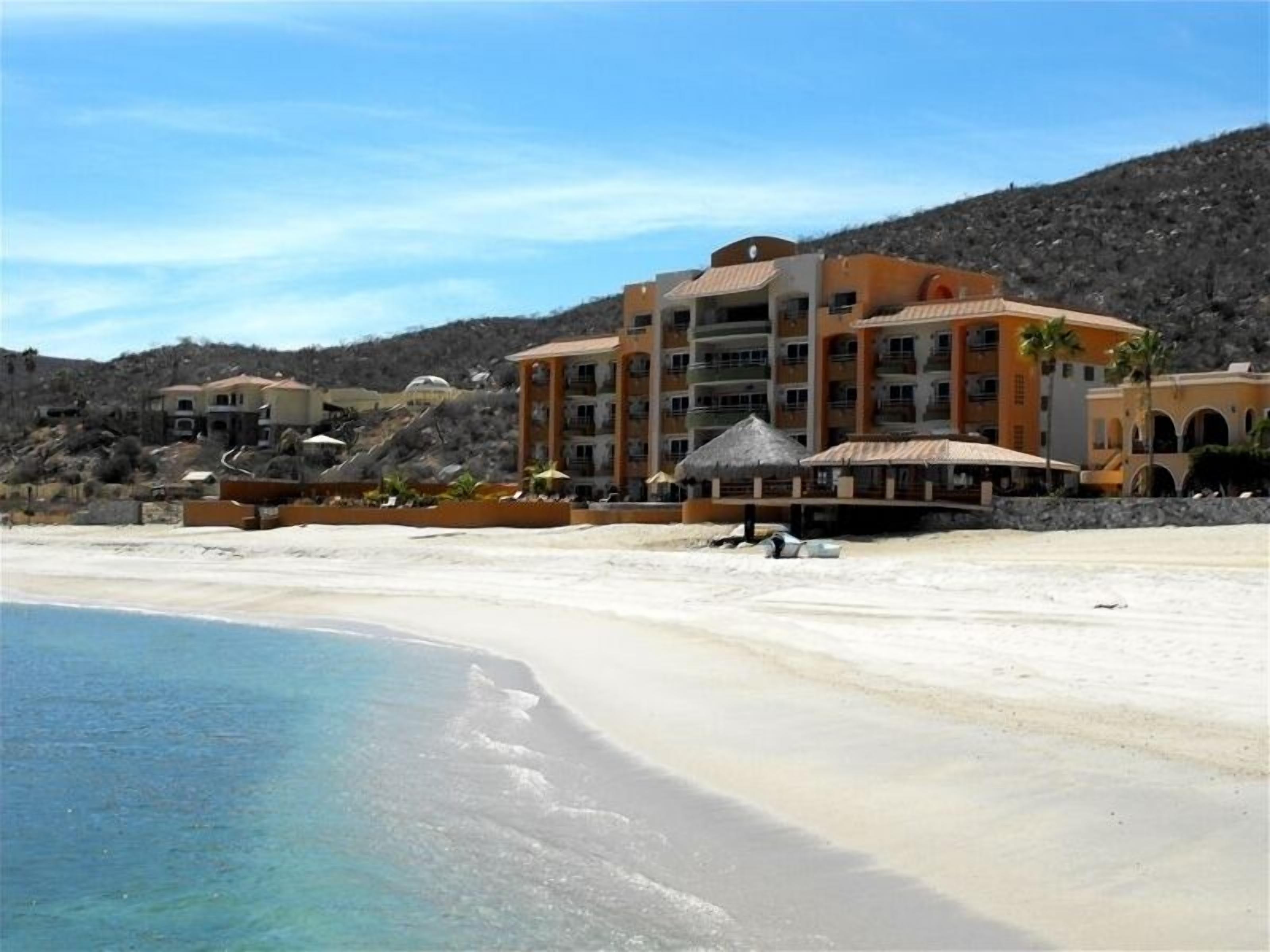 On the beach, sun loungers, beach towels