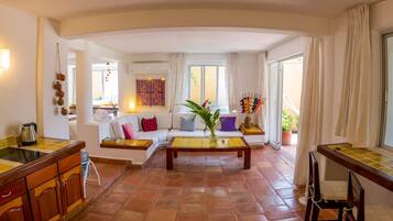 Smart TV, DVD player, books