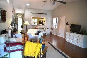 TV, fireplace, DVD player