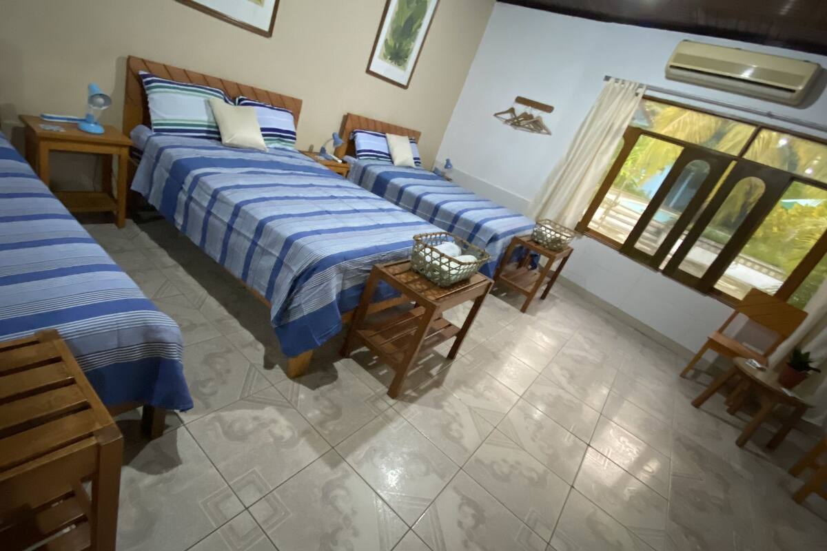 Superior Room, Multiple Beds, Accessible, Pool View | Memory foam beds, desk, blackout drapes, soundproofing