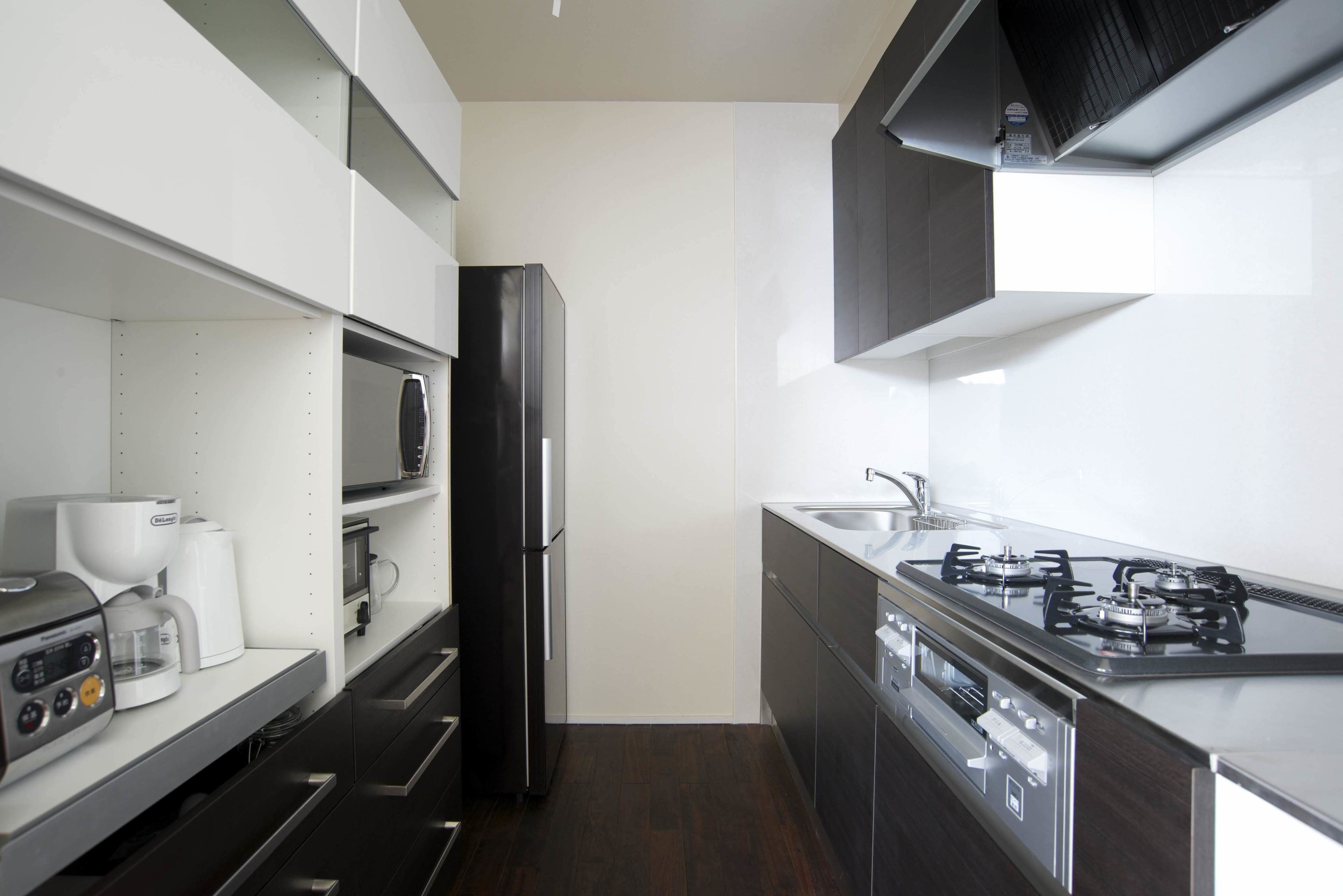 side.b niwa, residential condominium | private kitchenette | fridge, freezer