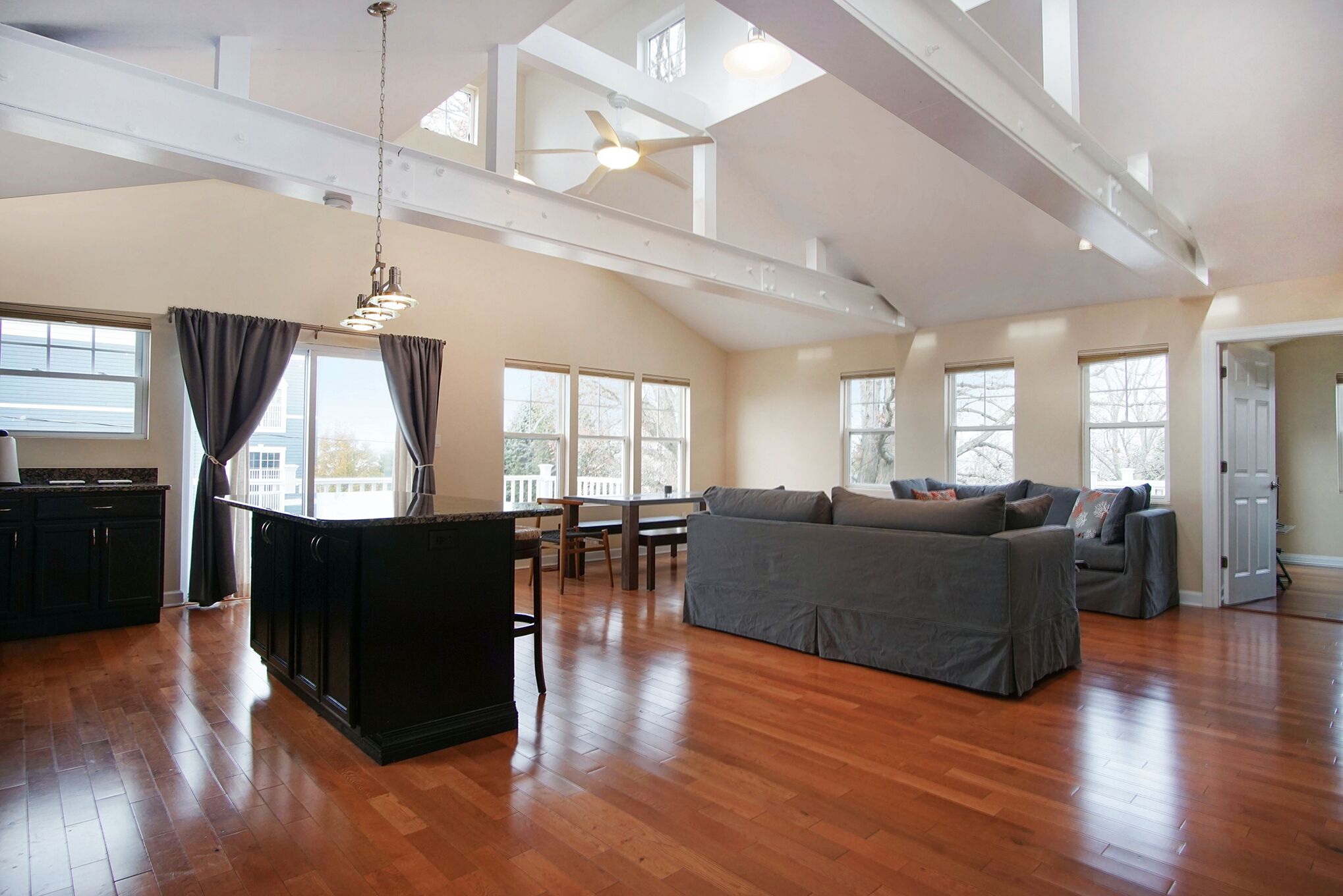 TV, DVD player, video library