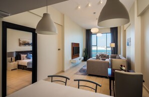 Deluxe Suite, 1 Bedroom, Partial Sea View | Balcony view