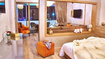 Habitación doble, no fumadores, vistas al mar | Ropa de cama de alta calidad, minibar, caja fuerte y escritorio