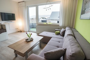 Comfort-huoneisto, 1 makuuhuone, tupakointi kielletty, vuoristonäköala | Pimennysverhot, silitysrauta/-lauta, ilmainen Wi-Fi