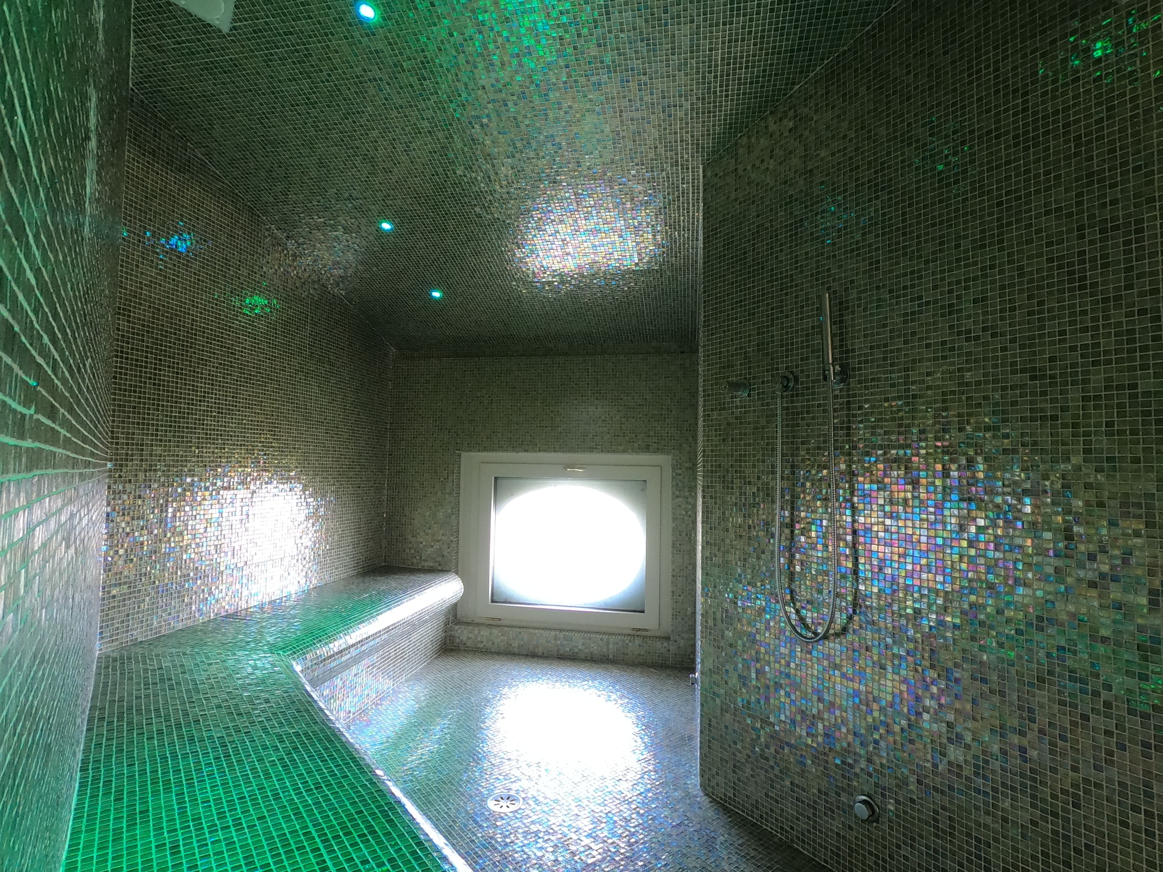 Sauna, hot tub, steam room, 1 treatment room