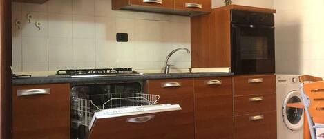 Fridge, oven, stovetop, dishwasher