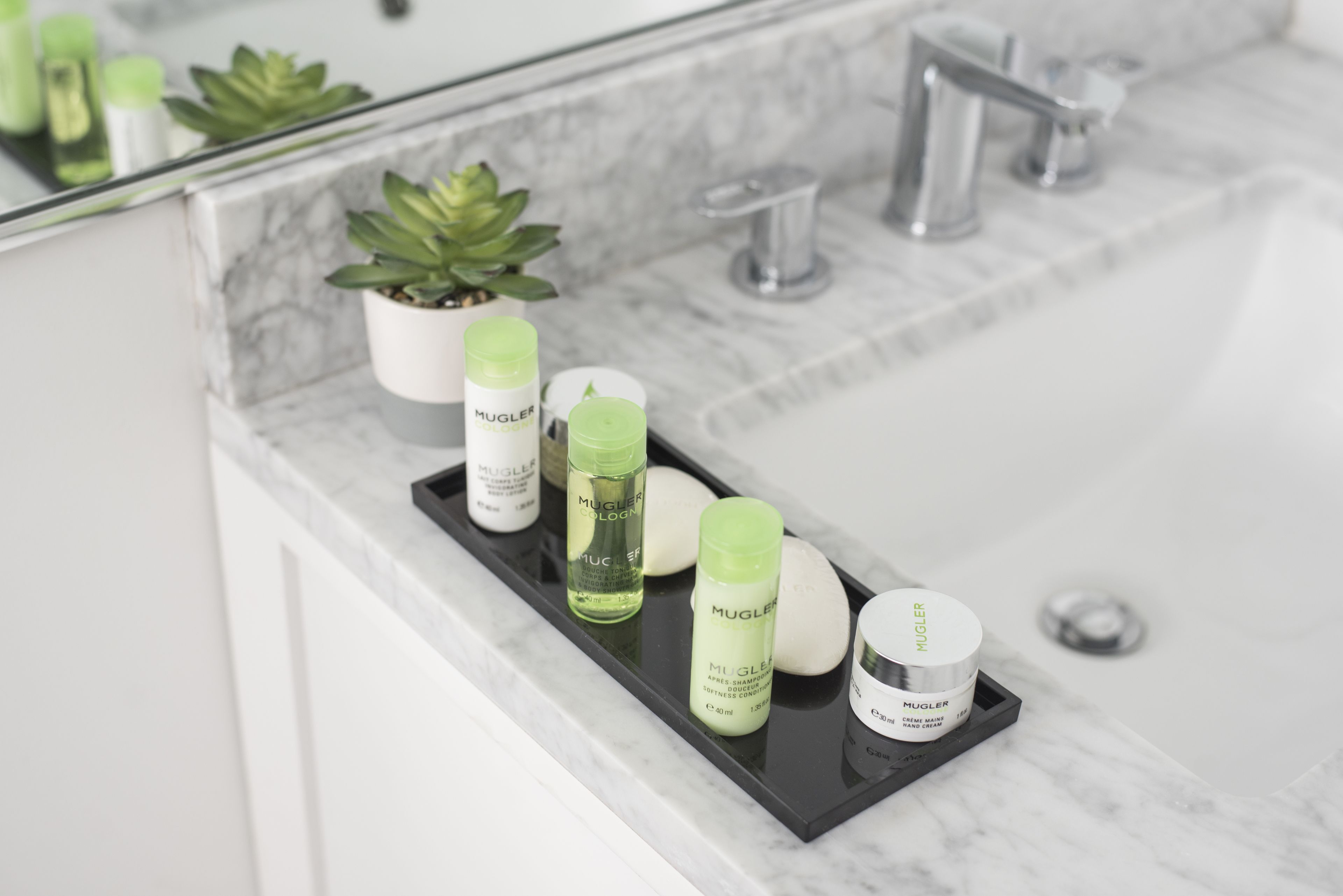 shower, rainfall showerhead, designer toiletries, hair dryer