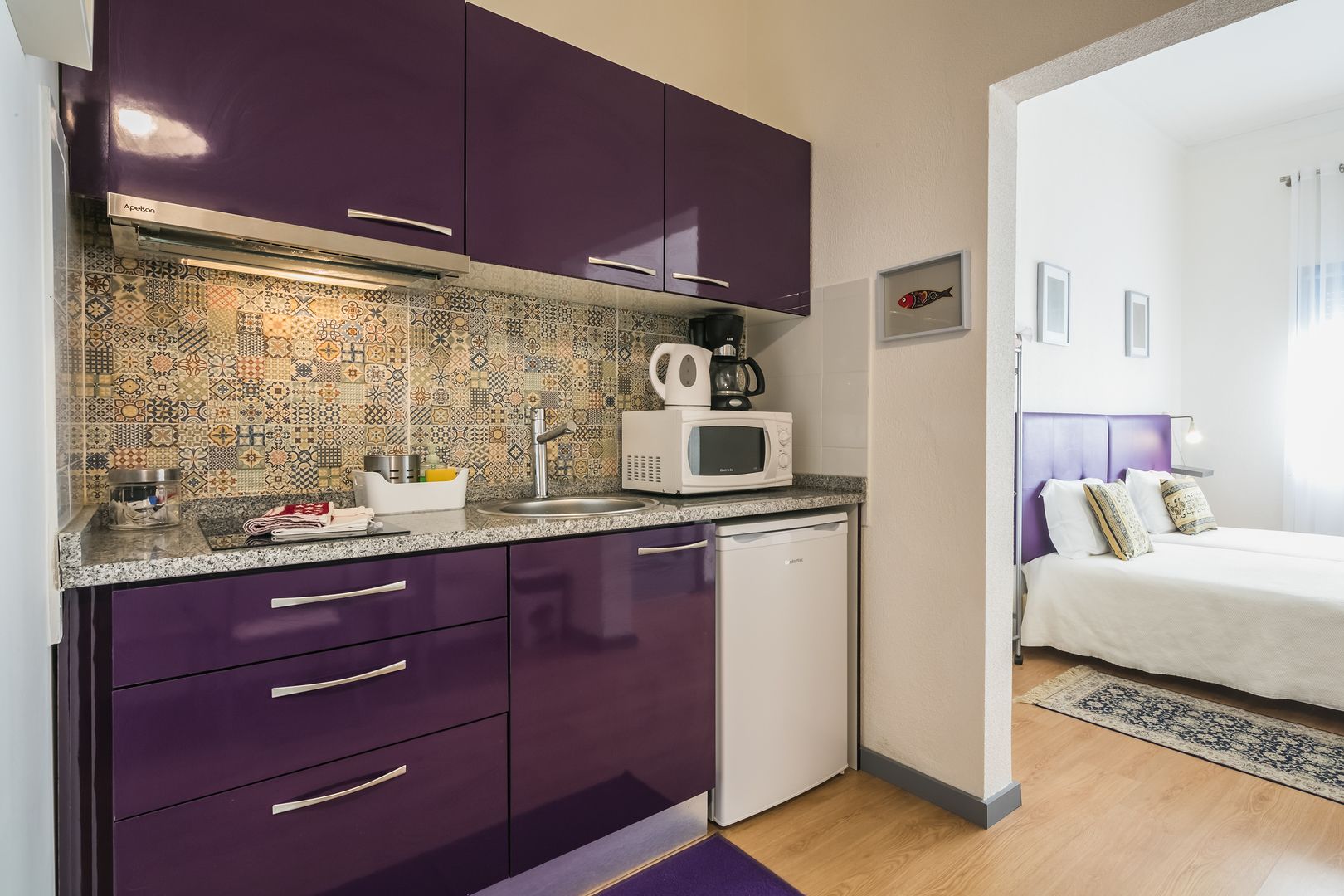 Apartment, 1 Schlafzimmer | Eigene Küche | Großer Kühlschrank, Mikrowelle, Herdplatte