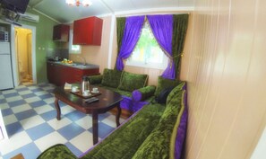 Mobile Home, 2 Bedrooms | Living area | 32-inch flat-screen TV with satellite channels, TV - Atlantica Parc Imourane (Aourir)