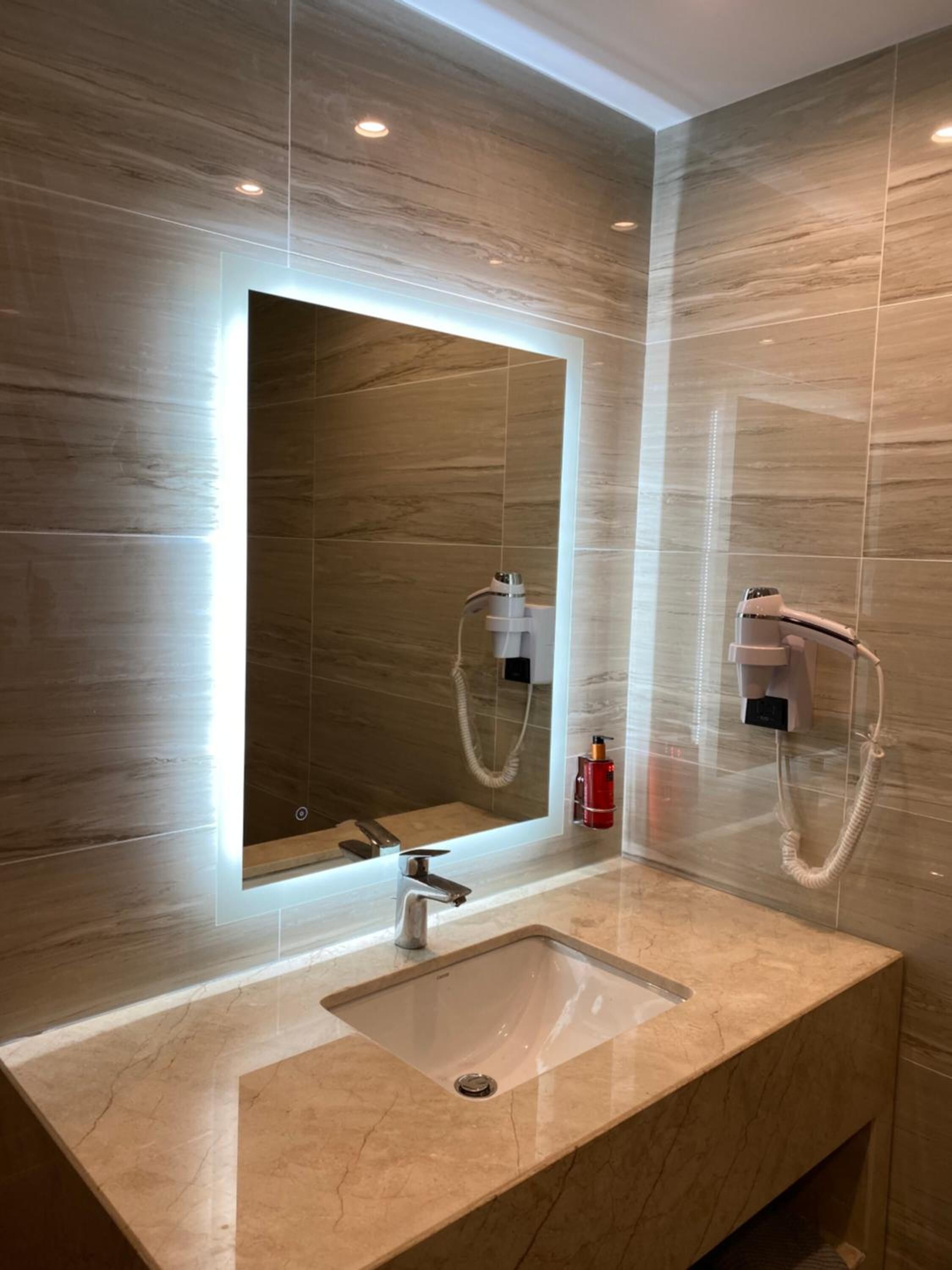 classic double or twin room | bathroom | shower, rainfall showerhead, designer toiletries, hair dryer