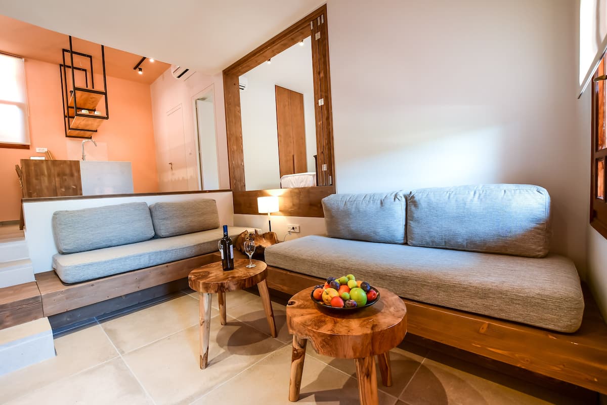 One Bedroom Suite | 起居区 | 32-英寸电视（配备有线频道）