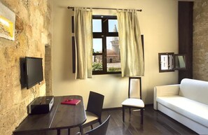 Deluxe Apartment (Helios) | Living room | Flat-screen TV - Mystic Hotel - Adults Only (Rhodes)