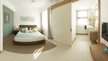 2 slaapkamers, een kluis op de kamer, een strijkplank/strijkijzer