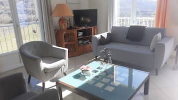 TV, DVD player, toys, stereo