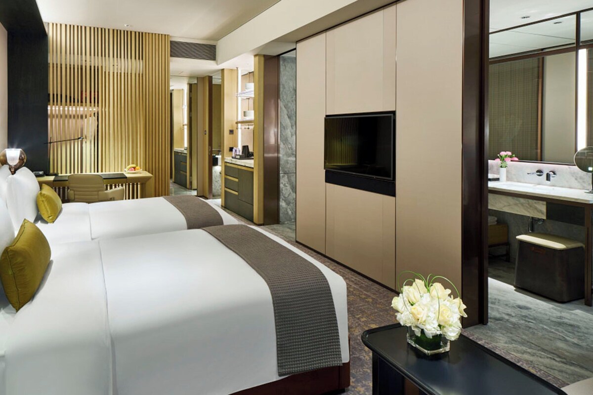 Ropa de cama de alta calidad y minibar 