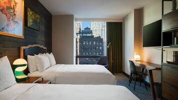 Premium bedding, down duvets, in-room safe, desk