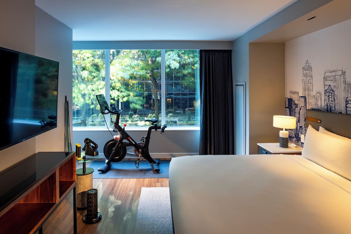 Room, 1 King Bed (Peloton) | Premium bedding, down comforters, in-room safe, desk