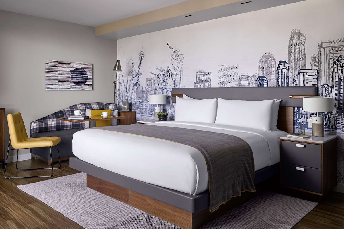 Premium bedding, down comforters, in-room safe, desk