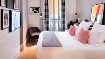 Premium-værelse | 1 soveværelse, premium-sengetøj, pengeskab på værelset