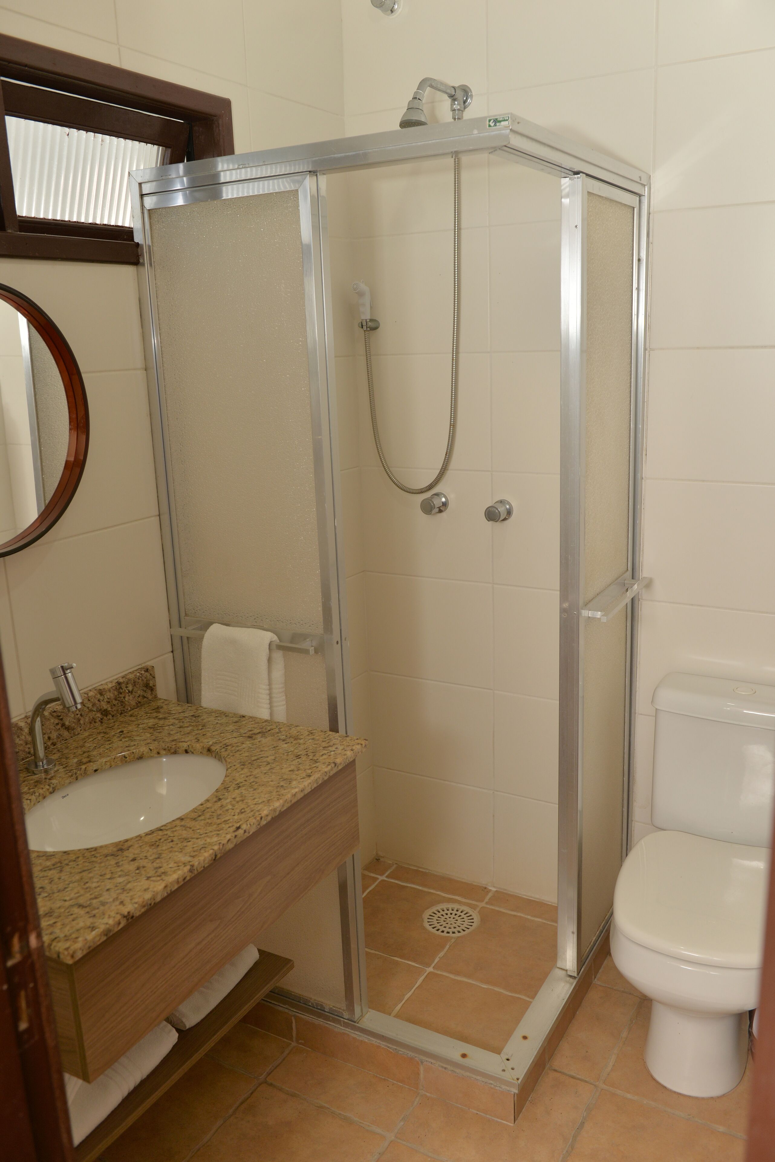 shower, rainfall showerhead, towels