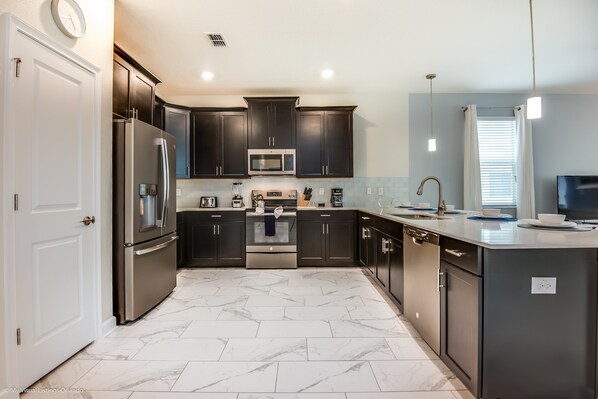 Villa, Multiple Beds | Private kitchen