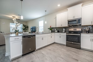 Villa, Multiple Beds | Private kitchen