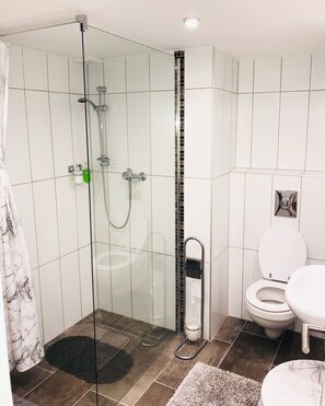 Hair dryer, soap, shampoo
