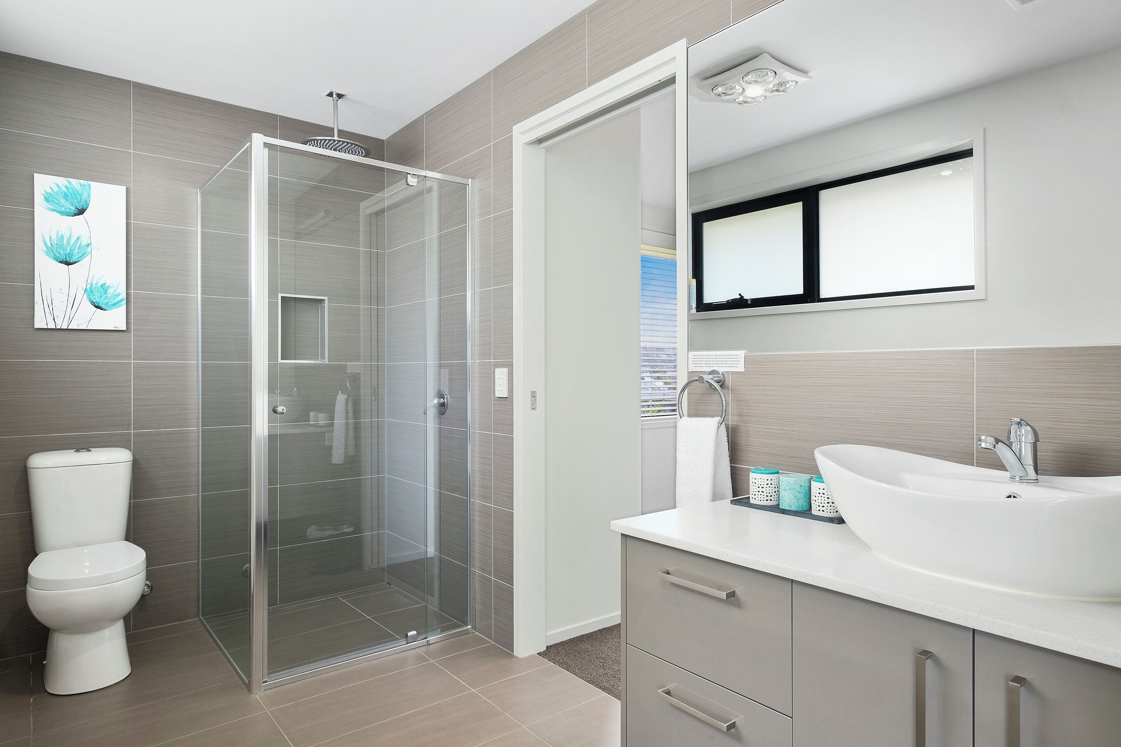 Bathtub, hair dryer, towels, soap
