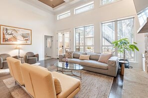 Smart TV, fireplace, video games, books