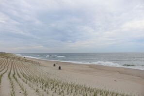 Beach nearby, sun loungers