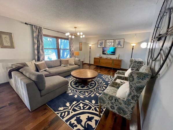 Smart TV, fireplace, video games, toys