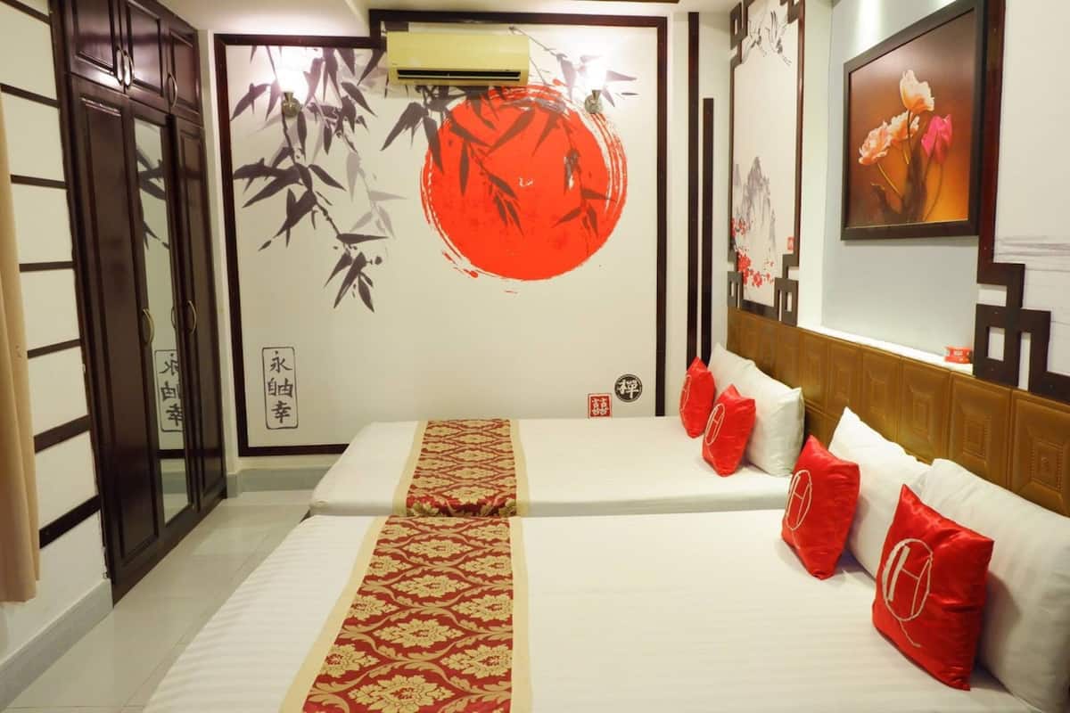 ห้องแฟมิลี่ | โต๊ะทำงาน, เตารีด/โต๊ะรีดผ้า, Wi-Fi ฟรี, ผ้าปูที่นอน