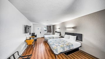 Standard Double Room, 2 Queen Beds, Non Smoking, Refrigerator & Microwave | Free WiFi, bed sheets