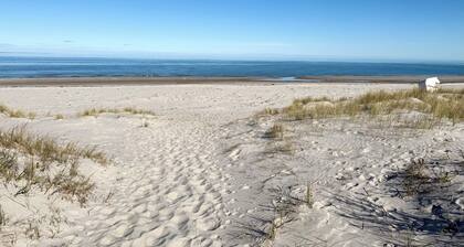 Sea, beach and beautiful nature reserve within 5 minutes walk