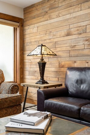 Fernseher, Kamin, Bücher