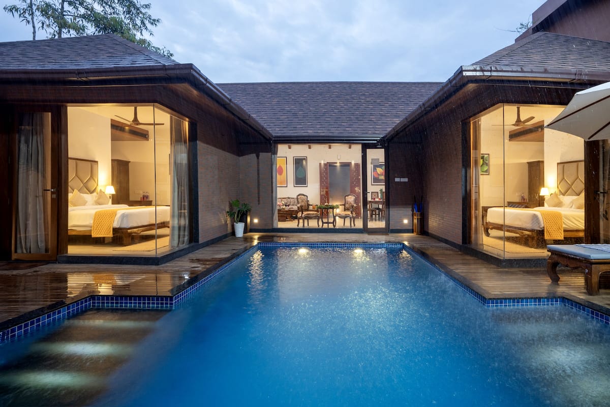 Premium Pool View Villa | Egyptian cotton sheets, premium bedding, down comforters, minibar
