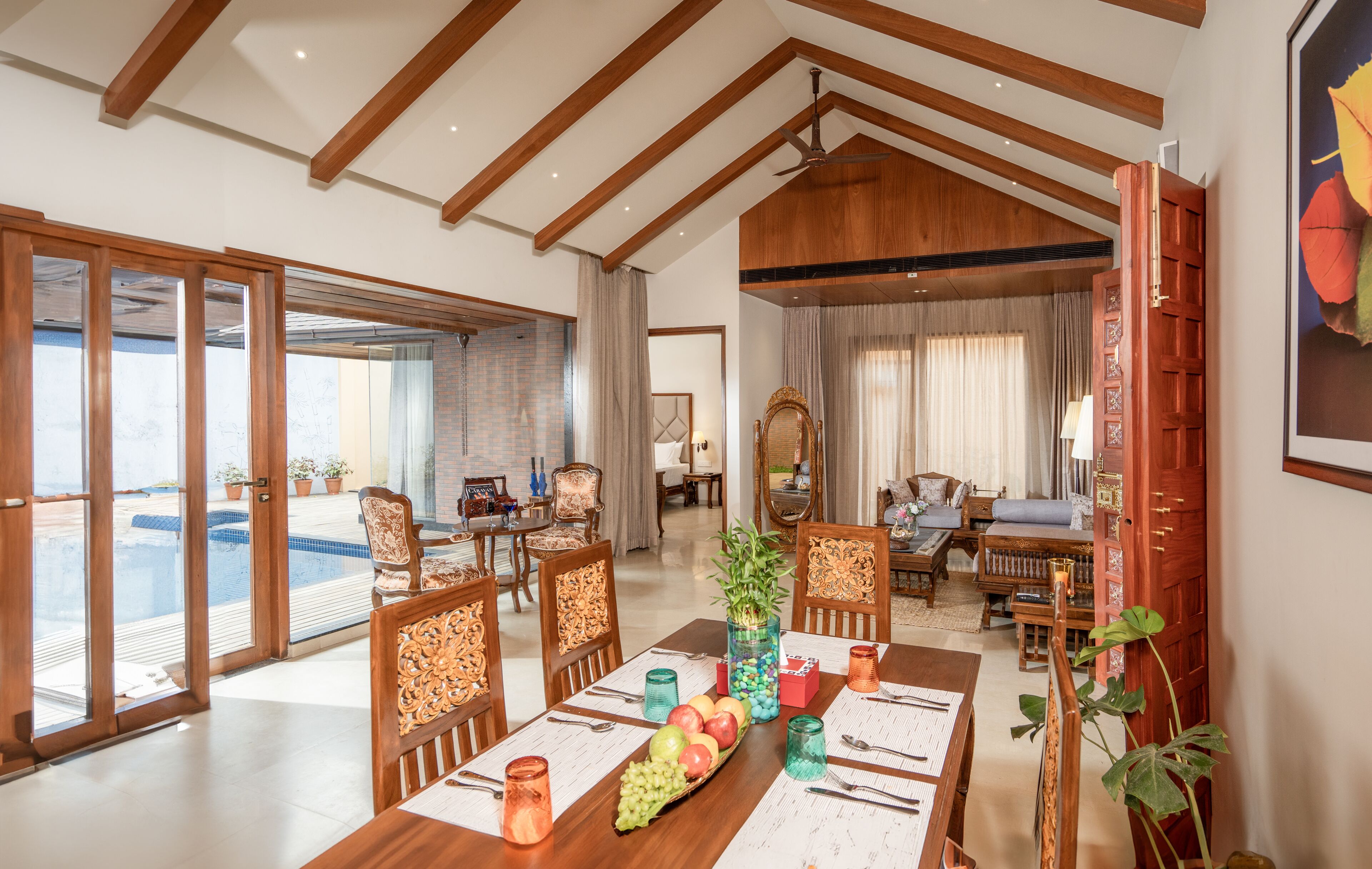 Premium Pool View Villa | Living area | 32-inch LED TV with premium channels, TV