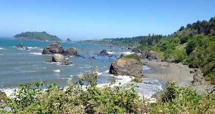 Seaside cottage at Luffenholtz Beach in beautiful Trinidad, CA