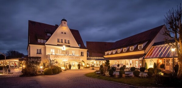 Front of property – evening/night