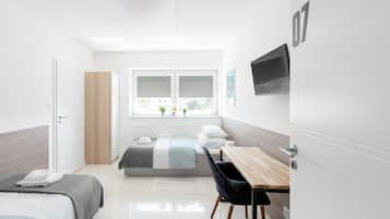 Desk, iron/ironing board, free WiFi, bed sheets