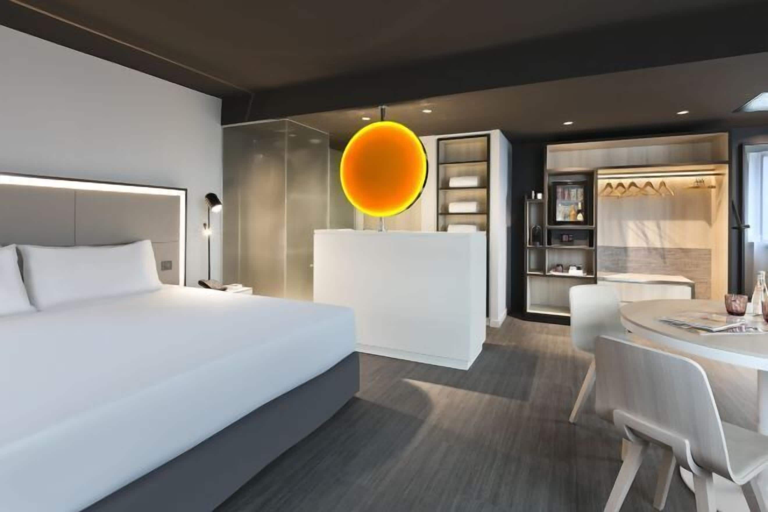 In-room safe, desk, laptop workspace, blackout curtains