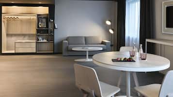 In-room safe, desk, laptop workspace, blackout drapes