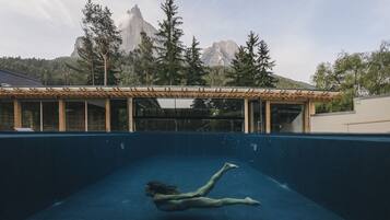 Outdoor pool, open 7:00 PM to 8:00 PM, pool umbrellas, sun loungers